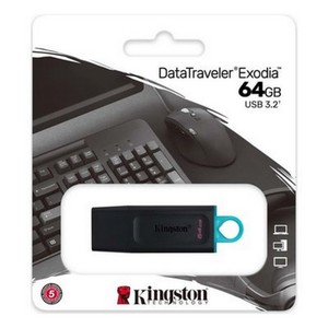 KİNGSTON DTX64GB DATA TRAVELER EXODİA FLASH BELLEK 64GB USB 3.2 SİYAH