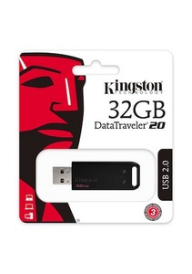 KİNGSTON DT20 DATA TRAVELER FLASH BELLEK 32GB USB 2.0 SİYAH