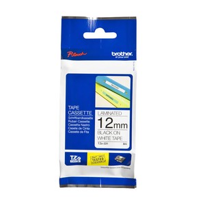 BROTHER 12TZE231 P-TOUCH ETİKET MAKİNESİ ŞERİDİ 12mm BEYAZ-SİYAH