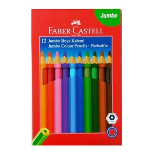 FABER-CASTELL JUMBO KURU BOYA TAMBOY 12 RENK KARTON KUTU (951000)