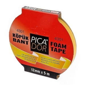  PİCADOR ÇİFT TARAFLI KÖPÜK BANT 12mmx5m (KN001)