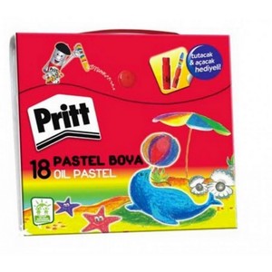  PRİTT PASTEL BOYA 18 RENK ÇANTALI (1048063)