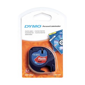 DYMO 59424 LETRATAG PLASTİK ŞERİT 12mmx4m KIRMIZI (S0721630)