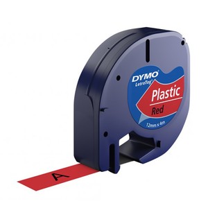  DYMO 59424 LETRATAG PLASTİK ŞERİT 12mmx4m KIRMIZI (S0721630)
