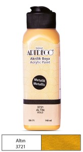 ARTDECO 071R METALİK AKRİLİK BOYA 3721 METALİK ALTIN 140ml