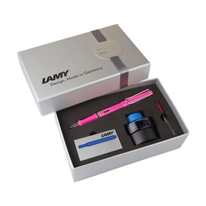 LAMY 13PDS SAFARİ DOLMA KALEM SETİ M UÇ PEMBE