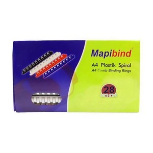 MAPİBİND PLASTİK SPİRAL 28mm BEYAZ 50Lİ