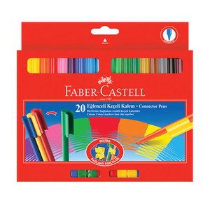 FABER-CASTELL EĞLENCELİ KEÇELİ KALEM 20 RENK (112000)