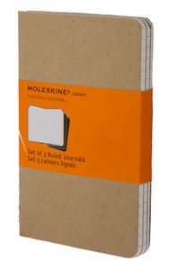 MOLESKİNE QP411 CAHİER DEFTER 9x14 ÇİZGİLİ 64 YAPRAK KRAFT 3LÜ