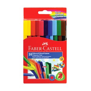 FABER-CASTELL EĞLENCELİ KEÇELİ KALEM 10 RENK (111500)