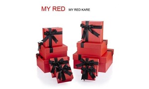 GIPTA MY RED KARE HEDİYELİK KUTU 145x145x85 (BX7624-03.5)