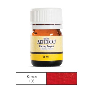  ARTDECO 010A KUMAŞ BOYASI 105 KIRMIZI 25ml