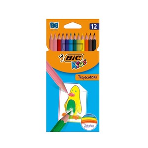 BİC KİDS TROPİCOLORS KURU BOYA 12 RENK (83256610)(83256611)