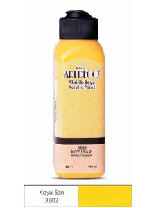 ARTDECO 070R AKRİLİK BOYA 3602 KOYU SARI 140ml
