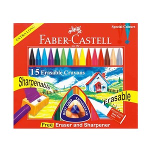 FABER-CASTELL SİLİNEBİLİR MUM BOYA 15 RENK (5281122715)