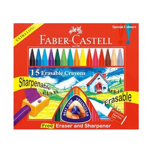 FABER-CASTELL SİLİNEBİLİR MUM BOYA 15 RENK (122715)