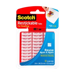 SCOTCH R100 ÇİFT TARAFLI KARE ŞEFFAF BANT 25x25mm