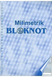  DİLMAN MİLİMETRİK BLOKNOT A4 MAVİ (1103)