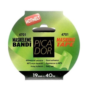 PİCADOR MASKELEME BANDI 19mmx40m ASKISIZ (KP004)