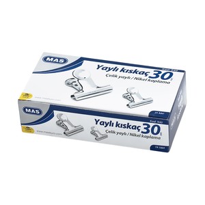 MAS 940 METAL KISKAÇ NO:3 BEYAZ 30mm 24LÜ KUTU