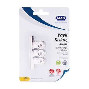 MAS 951 METAL KISKAÇ NO:4 BEYAZ 3LÜ BLİSTER