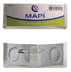 MAPİ DİKDÖRTGEN İSİMLİK 74x25mm ŞEFFAF 5Lİ (5010112)