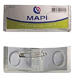 MAPİ DİKDÖRTGEN İSİMLİK 74x28mm ŞEFFAF 5Lİ (5010113)