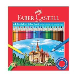 FABER-CASTELL KURU BOYA TAM BOY 24 RENK KARTON KUTULU (5171116324)