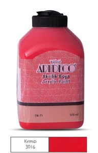 ARTDECO 070L AKRİLİK BOYA 3016 KIRMIZI 500ml