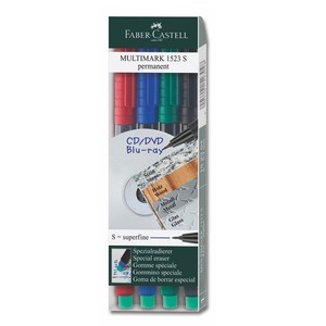 FABER-CASTELL ASETAT-CD KALEMİ S 4 RENK (5017152304)
