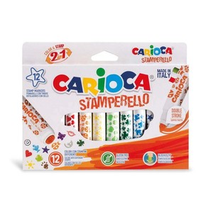 CARİOCA 42240 STAMPERELLO KEÇELİ KALEM+DAMGA 12 RENK