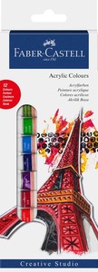 FABER-CASTELL AKRİLİK BOYA 12 RENKx12ml TÜP (169501)