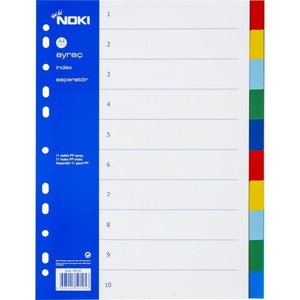 NOKİ 59125 PLASTİK AYRAÇ A4 10 RENK
