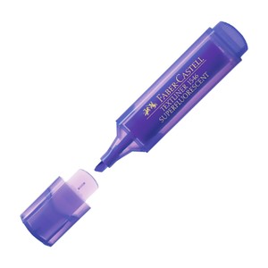FABER-CASTELL ŞEFFAF GÖVDE FOSFORLU KALEM MOR (5030154636)