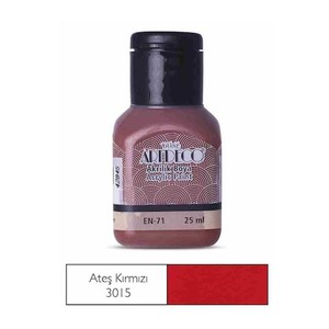 ARTDECO 070A AKRİLİK BOYA 3015 ATEŞ KIRMIZISI 25ml