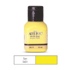 ARTDECO 070A AKRİLİK BOYA 3601 SARI 25ml