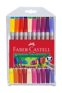 FABER-CASTELL ÇİFT UÇLU KEÇELİ KALEM 20 RENK (151119)