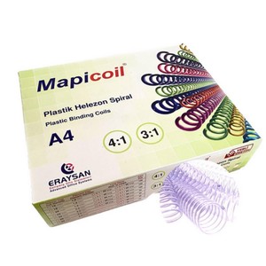  MAPİCOİL HELEZON PLASTİK SPİRAL 4/1 20mm ŞEFFAF 100LÜ