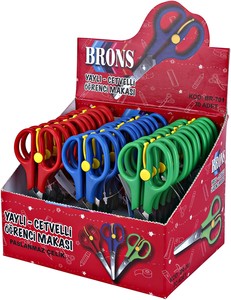  BRONS BR-701 YAYLI CETVELLİ ÖĞRENCİ MAKASI