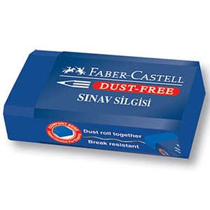 FABER-CASTELL DUST-FREE BÜYÜK BOY MAVİ SINAV SİLGİSİ (187212)