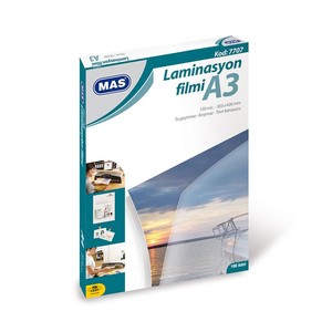  MAS 7707 LAMİNASYON FİLMİ A3 125mic 100LÜ