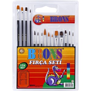  BRONS BR-249 FIRÇA SETİ 15Lİ BLİSTER