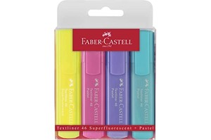 FABER-CASTELL FOSFORLU KALEM SETİ 4 PASTEL RENK (154610)