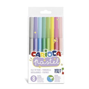 CARİOCA 43032 PASTEL SÜPER YIKANABİLİR KEÇELİ KALEM 8 RENK