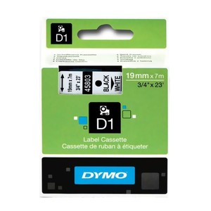  DYMO D1 45803 YEDEK ŞERİT 19mmx7m BEYAZ-SİYAH