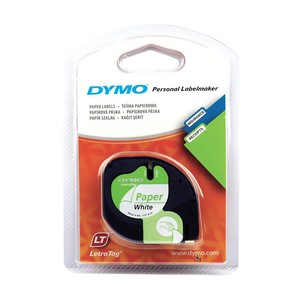 DYMO 59421 LETRATAG KAĞIT ŞERİT 12mmx4m BEYAZ