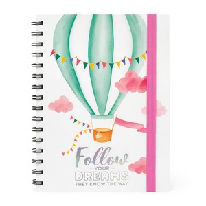 LEGAMİ A5NOTS0032 OKUL DEFTERİ A5 ÇİZGİLİ SPİRALLİ AİR BALLOON